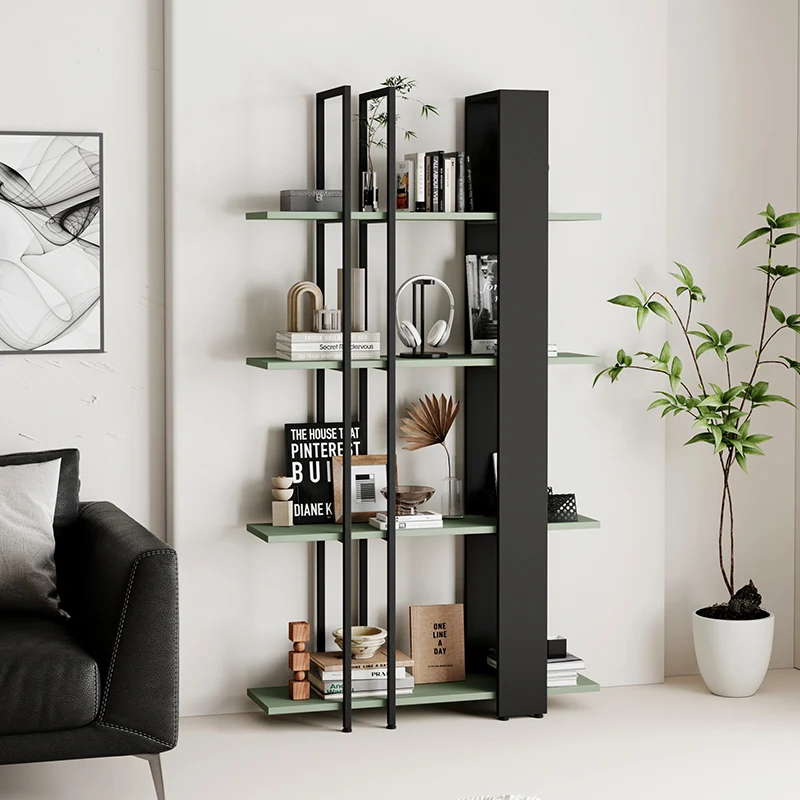 

Italian wrought iron partition shelf bookshelf floor-to-ceiling multi-layer Internet celebrity ornament simple creative living r