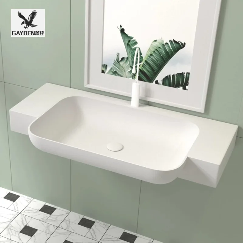 Front protruding semi-recessed integrated sink, washbasin, bathroom cabinet, washbasin, under-counter basin