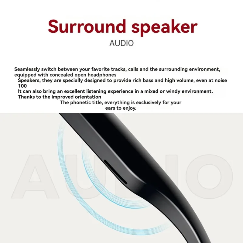 

Y43A-AI Glasses - Call, Video Recording, Translation, HD Anti-Shake, Black & Transparent