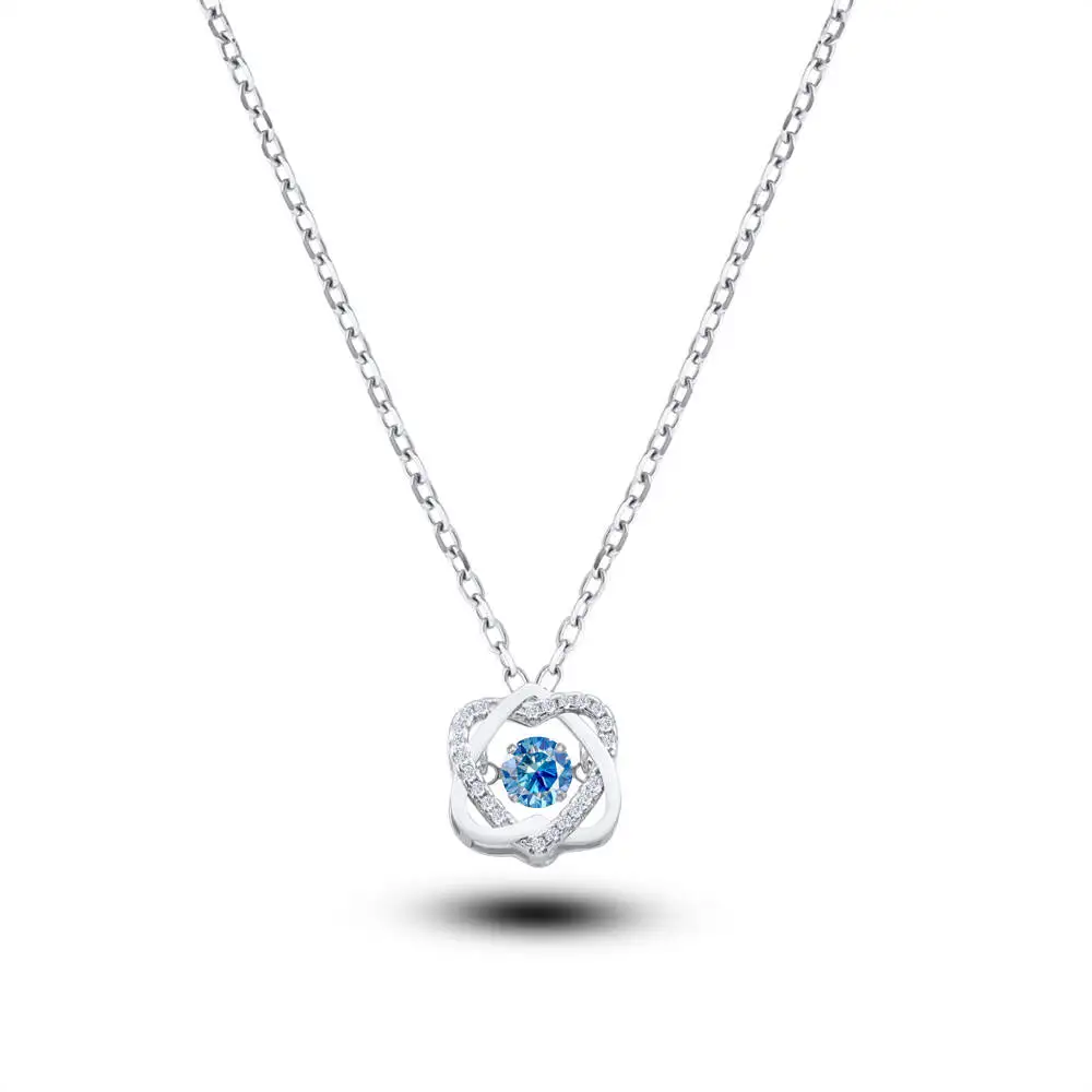 0.5 Carat Moissanite Women's Necklace D Color With Certificate 925 Sterling Silver Circulation Heart Pendant Necklace Minimalism 6