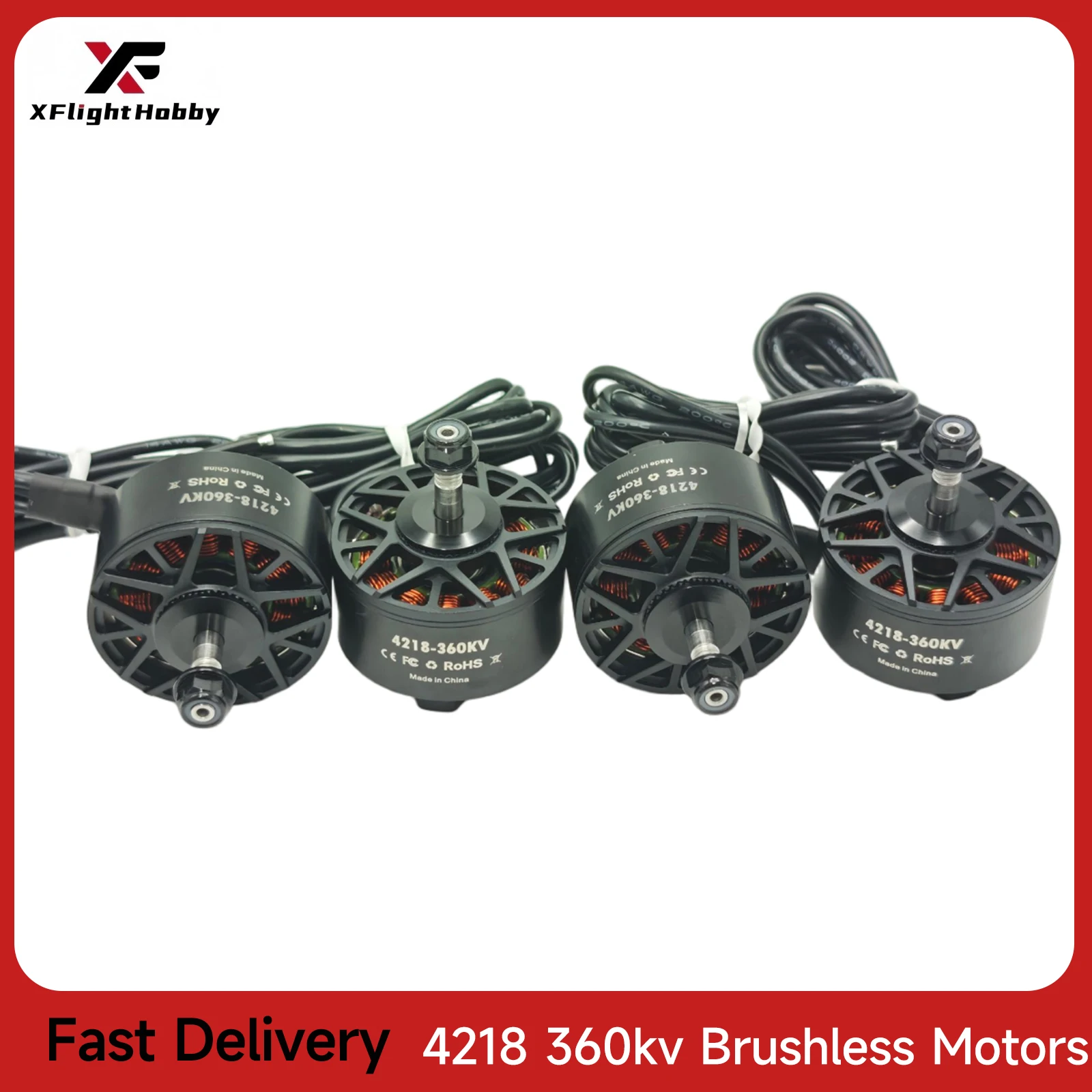 

XFlight Hobby 4 шт. 4218 360KV Бесщеточные двигатели 6-12S для 13/15 дюймов RC FPV дальнего действия дронов