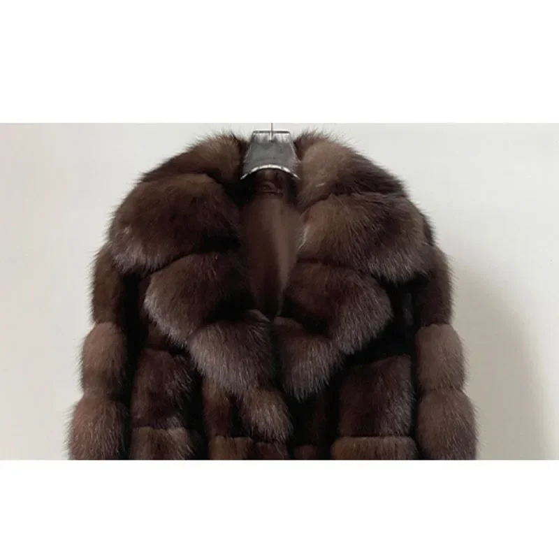 معطف عالي الجودة تقليد فرو المنك التنقل معطف فرو المرأة 2025 جديد مزاجه سميك الترفيه الشتاء الدافئ معطف فرو المرأة #4