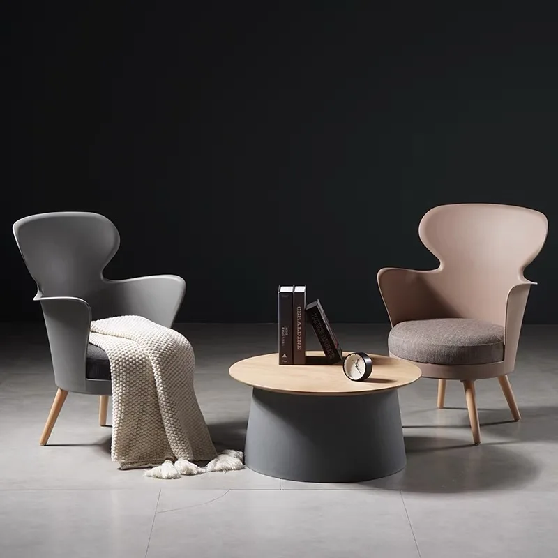 Nordic Mushroom Tea Table Contracted Solid Wood Tea Table Living Room Modern Size Combination Bedroom Round Table Creative Sofa