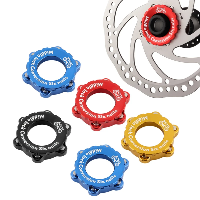 Bicycle Centerlock to 6‑Hole Disc Brake Adapter Center Lock Hub Converter for 6 Bolt Rotor Mountain Road Bike Replacement Part