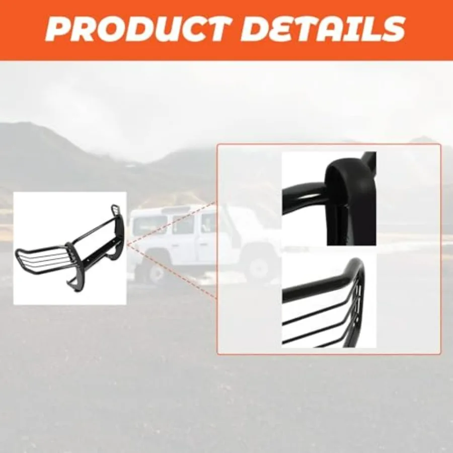 Kojem Brush Grill Guard Compatible with 2005-2014  Tacoma Front Bumper Grille Guard Protection Bull Bar Powder Coated Steel Bla