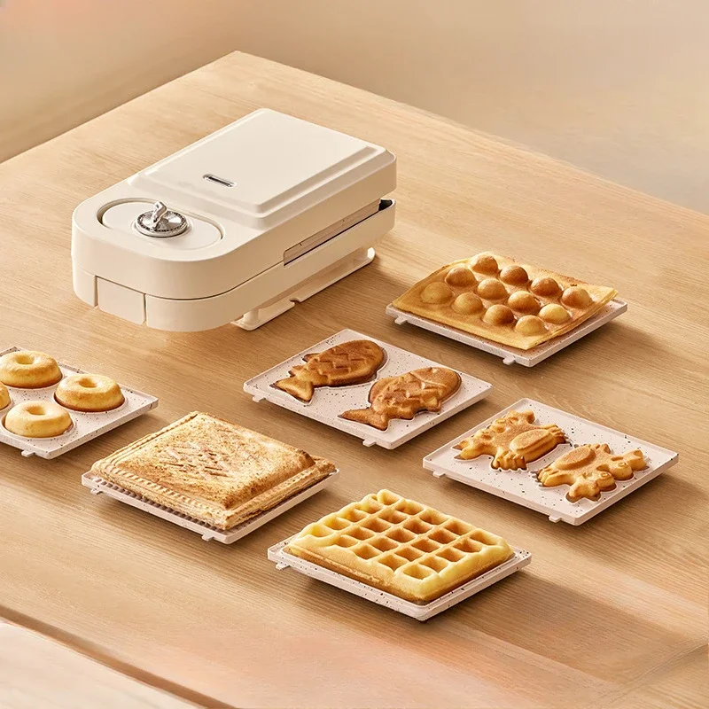 Electric Sandwich Maker Waffle Machine Toaster Baker  Breakfast Machine Pancake Donuts Sandwichera 220V