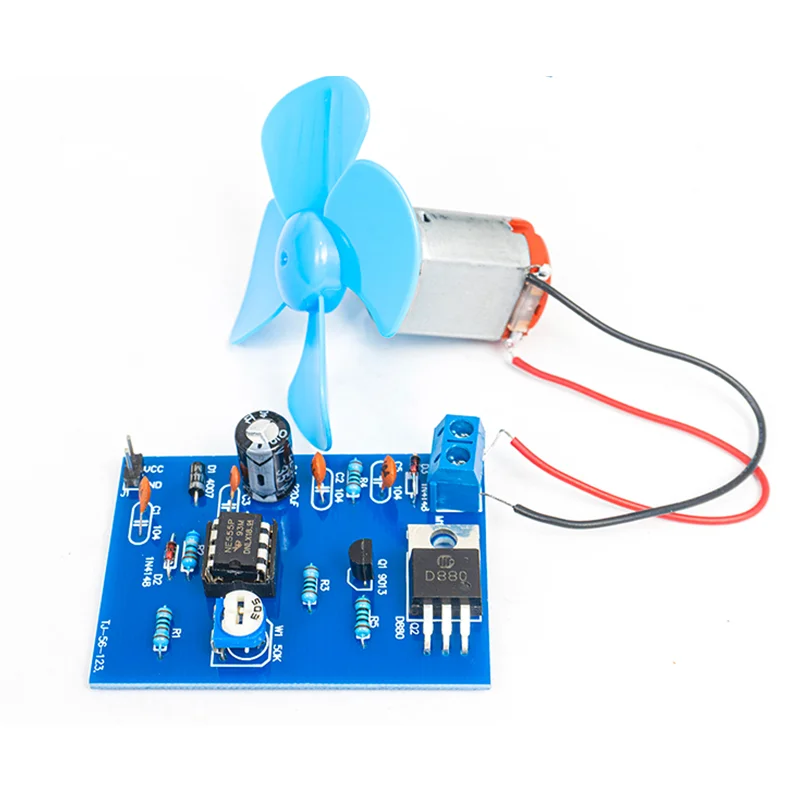 Fan 555 Pulse Width Speed Controller DIY Kit Electronic Skills Training Welding Production Loose Parts