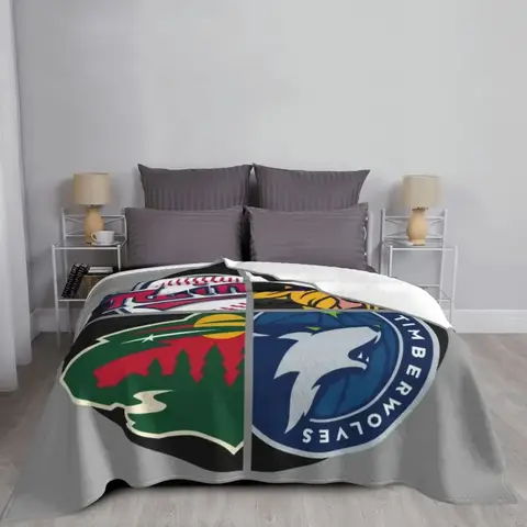 Minnesota 스포츠 쿼드 스로우 담요, 장식 소파, 장식 침대 담요 Best5