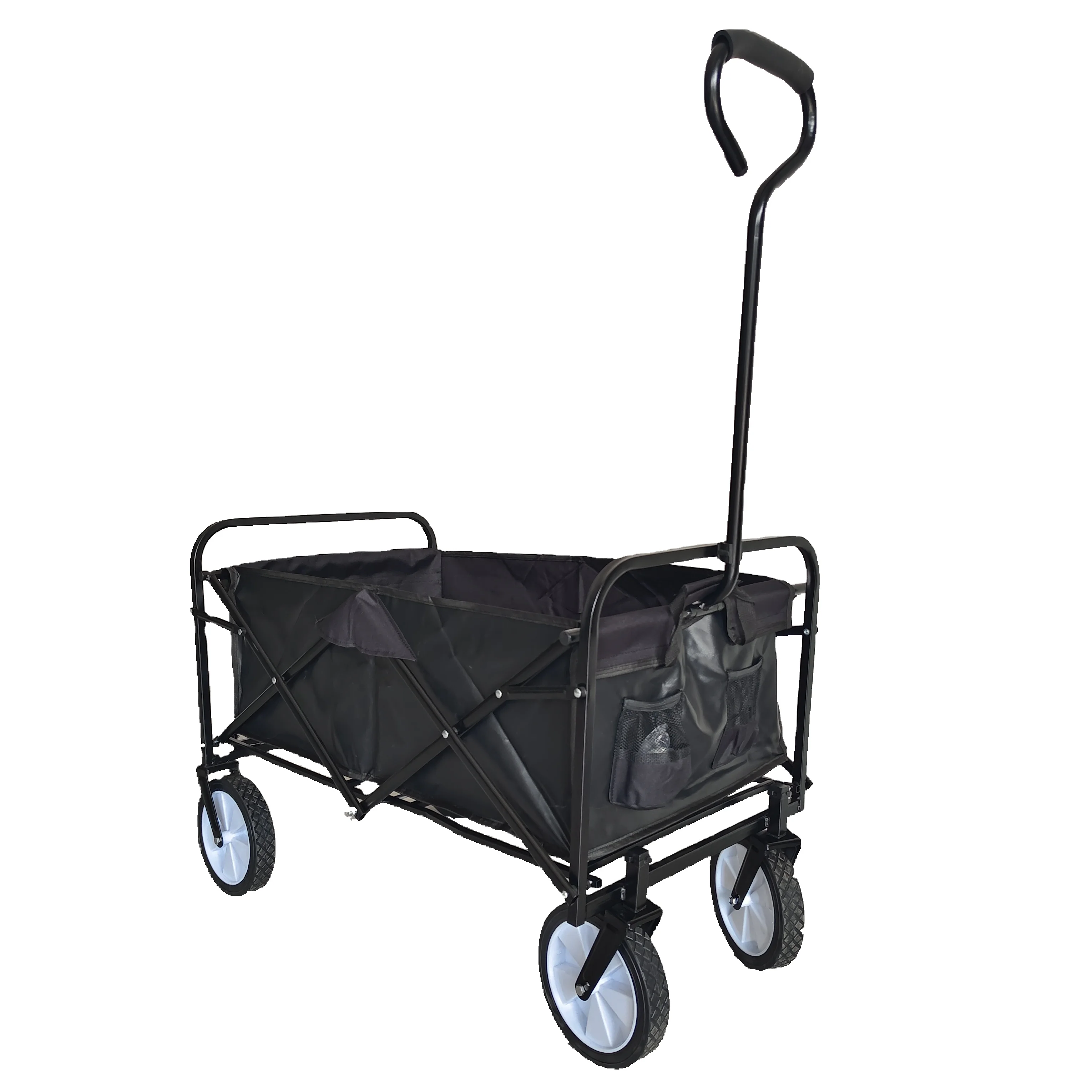 

Portable Four-Wheel Folding Garden Cart Outdoor Beach Wagon for Fishing and Camping OEM Supported Roll Container Structure