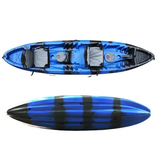 2023 China Plastic Kayak Wholesale For Fishing And Entertainment Canoe With Oars Paddles Kayak For Sale