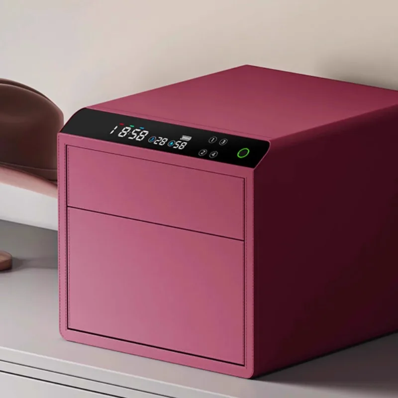 High-end wardrobe safe office household small fingerprint drawer safe smart jewelry storage all-steel