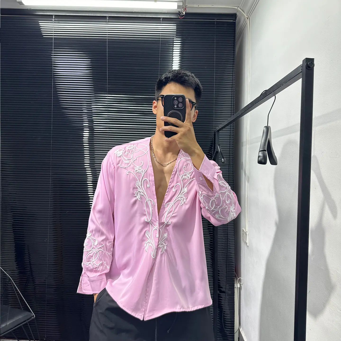 Dark High-Grade Minimalist Design Long-Sleeved Shirt Autumn Avant-Garde Loose Leisure All-Matching Collar