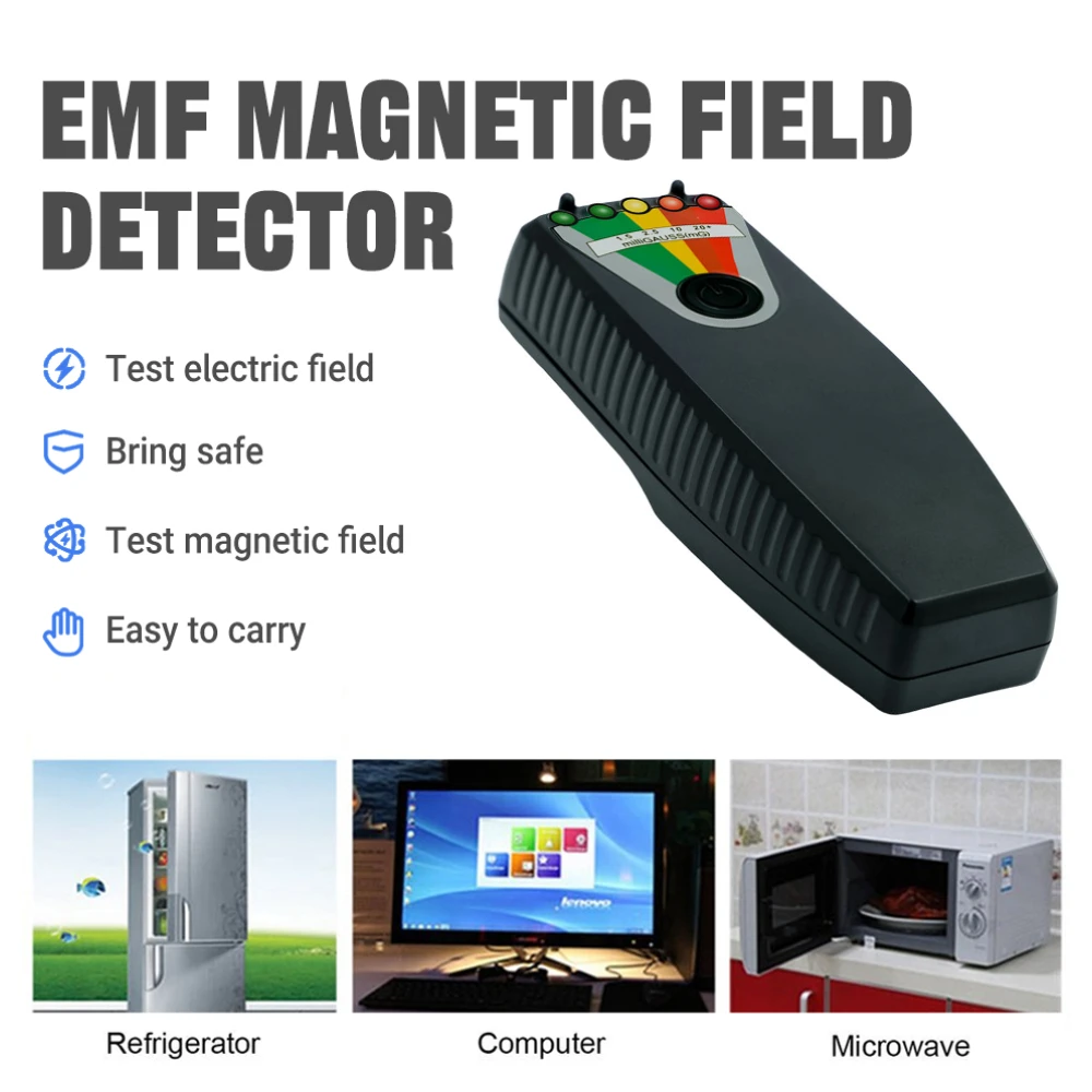 Upgrade K3 EMF Upgrade Digital Detector 5 Level LED Display for Home Electromagnetic Field Measurement and Paranormal Research