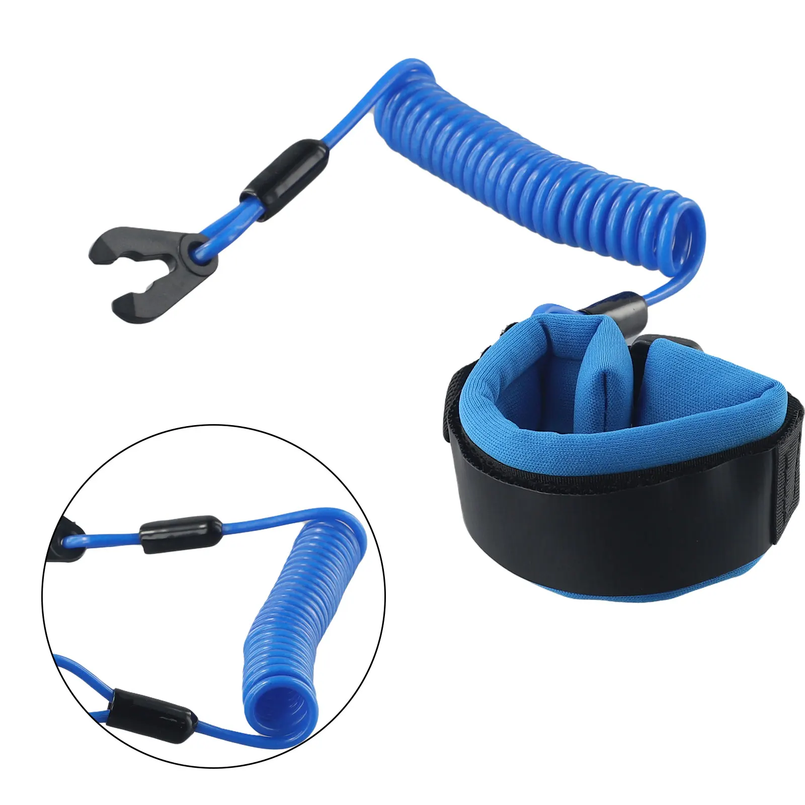 Blue Safety Tether Lanyard Kill Stop Switch Fit For Jet Ski JT900 JT1100 Nylon & PC & Rubber 92072-3767, 92072-3784