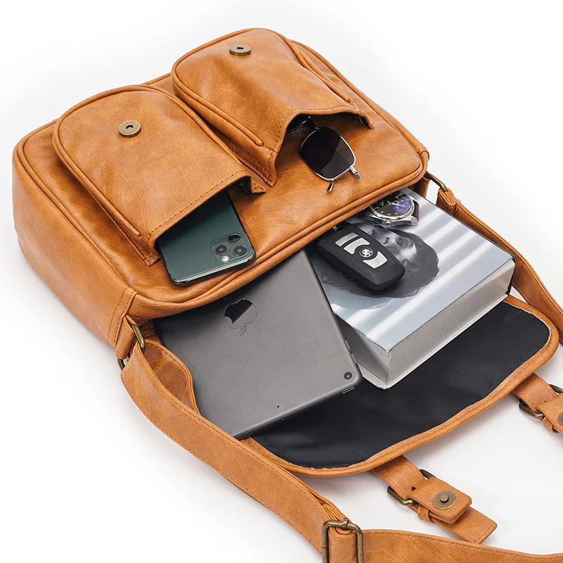 New Trendy Street Men's And Women's Shoulder Bag Youth Designer PU Small Square Bag Casual Diagonal Cross Bag Small Bags