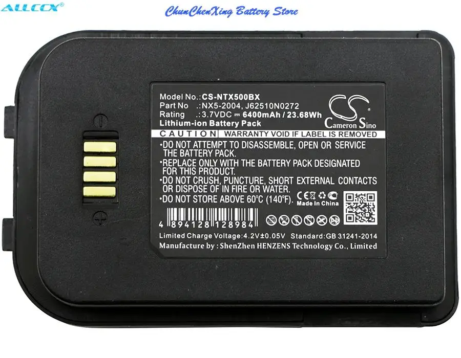 100% NIEUWE 6400mAh Batterij NX5-2004 voor Bluebird Pidion BIP-6000, Voor Handheld Nautiz X5 eTicket, voor Nautiz X5 eTicket