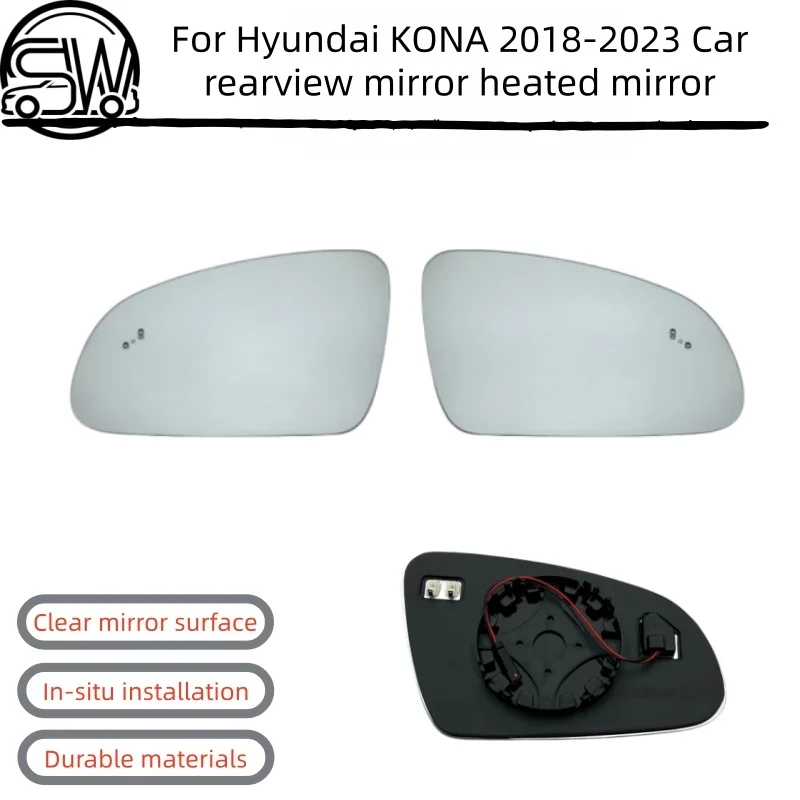 

For Hyundai KONA 2018-2023 Car rearview mirror heated mirror with blind spot heating Car mirror OE87611-J9000 87621-J9010