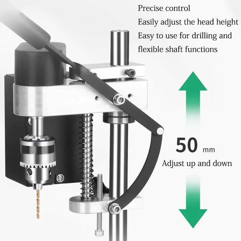 Multifunction Bench Drill Mini Desktop Benchtop Press Drilling Machine DC Speed Regulating Electric Drill Precision Drill Floor