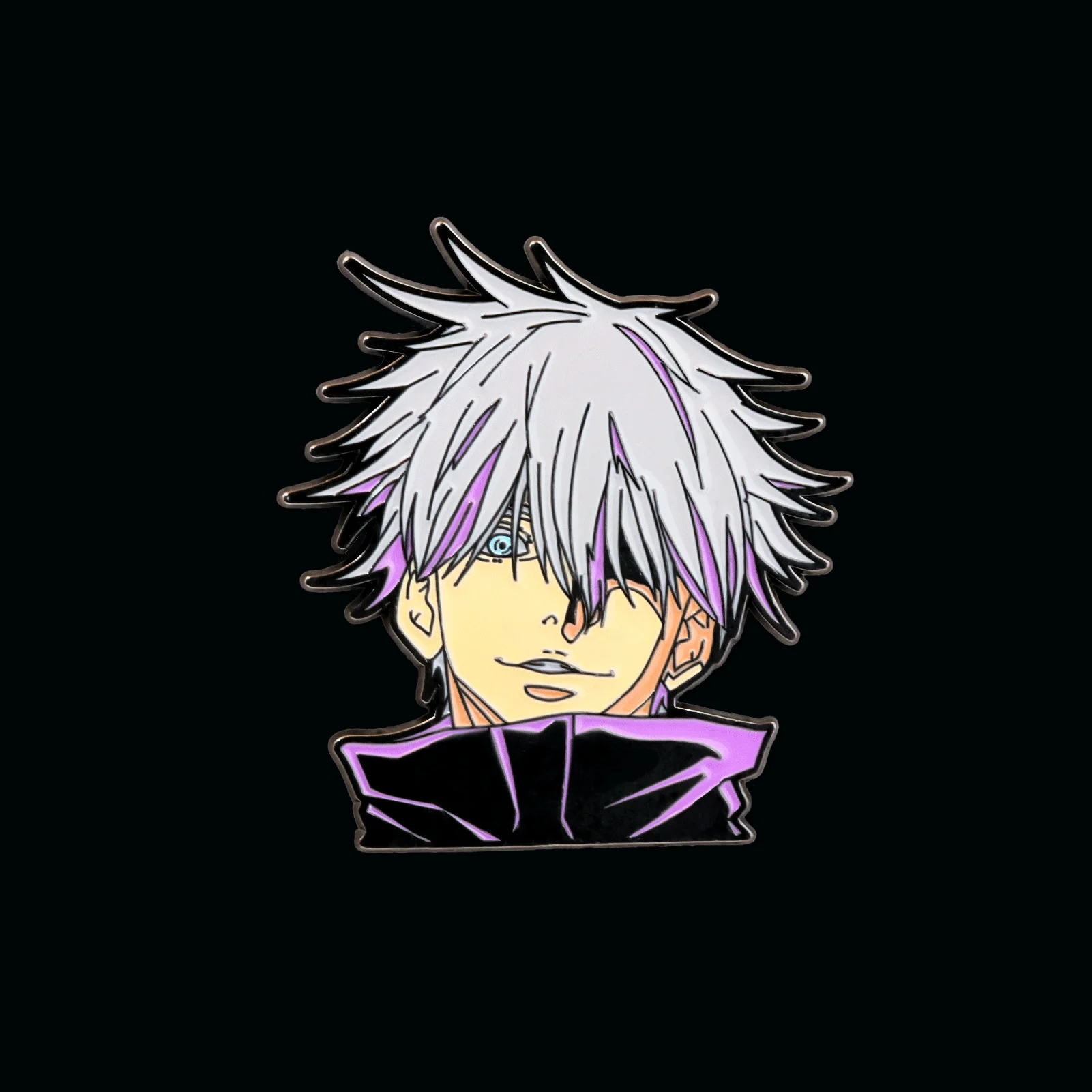 Cool Anime Character Enamel Satoru Gojo Brooches Clothing Backpack DIY Cosplay Pin Men Women Backpack Jewelry Gift image 5