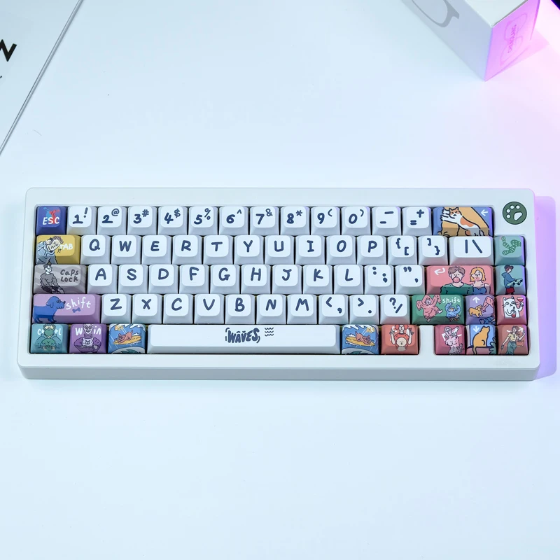 

123 Keys Spindrift Keycaps XDA Profile PBT Dye Sublimation Mechanical Keyboard Keycap For MX Switch GK61 68 67 75 84 87 96 980