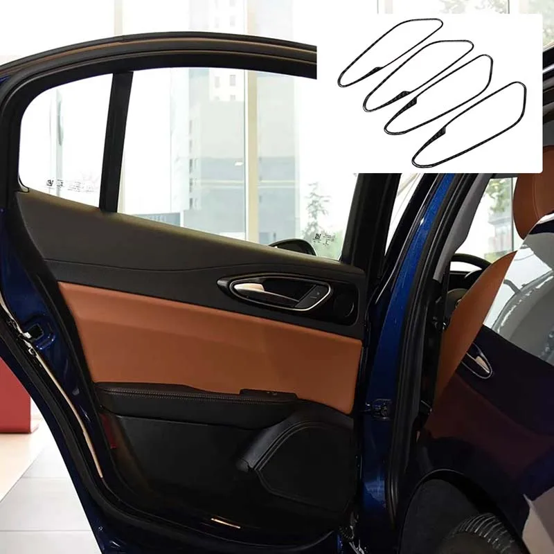 

Inner Door Handle Panel Trim Sticker Door Handle Bezel Trim Car Interior Accessories For Alfa Romeo Giulia 952 2017 2018 2019
