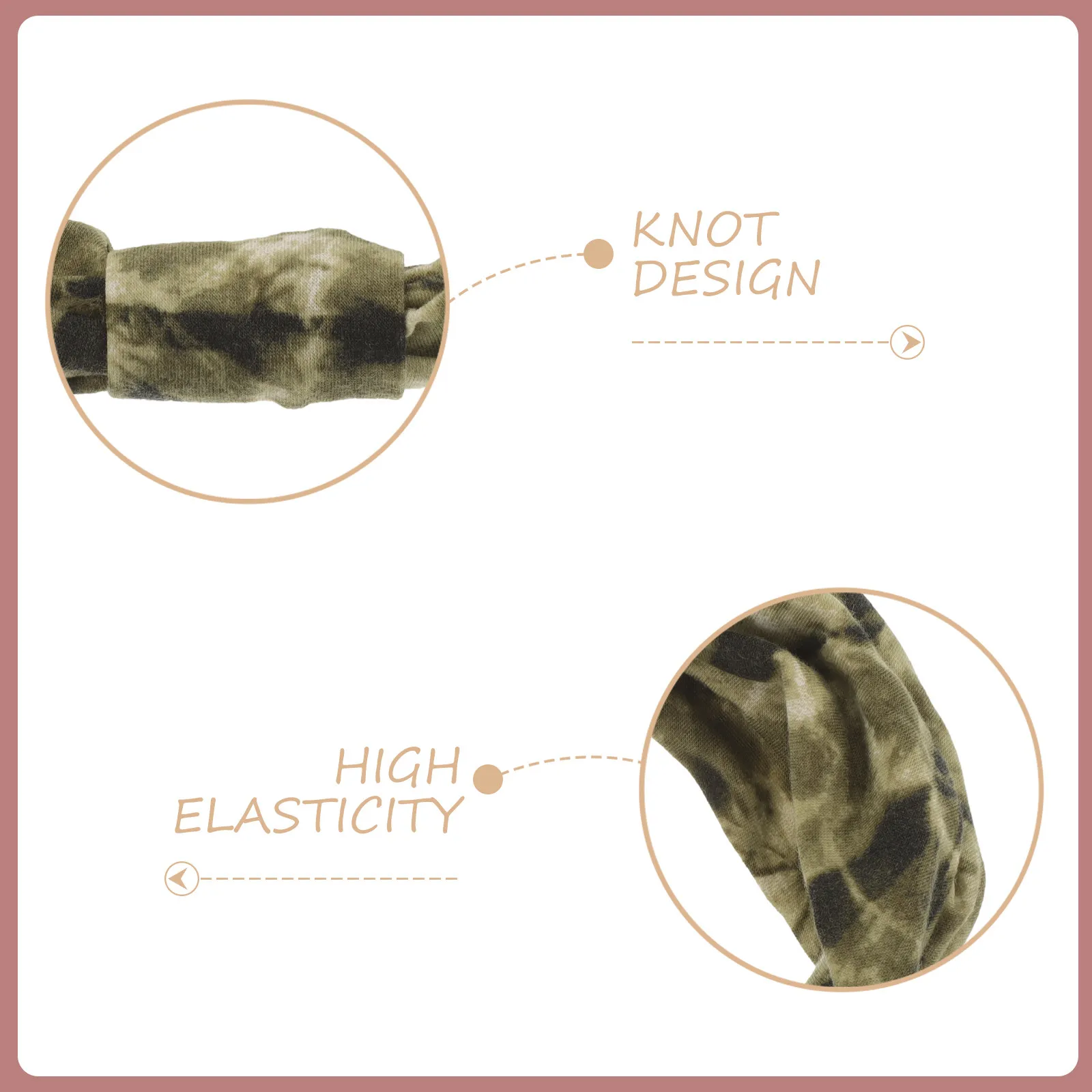 Bandana Headband for Women Knot Adjustable Sweat Wicking Breathable Yoga Running Fitness Hair Scarf Stretchy Decorative Headband