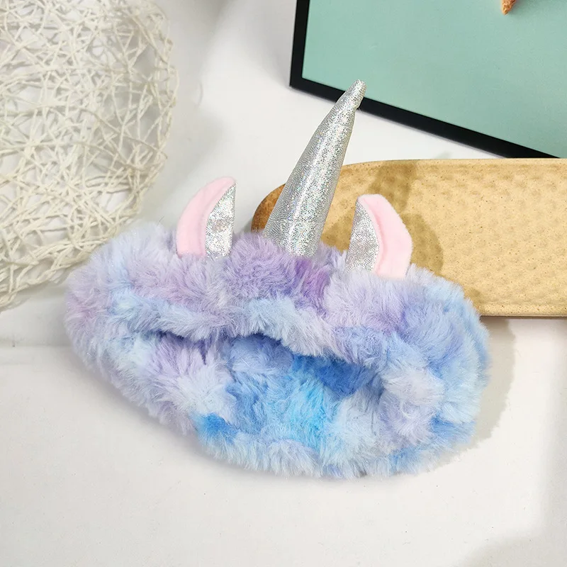 

Women's Unicorn Headband Tie-Dye Adjustable for Makeup Skincare Party Cosplay Cute Fantasy Hair Accessories