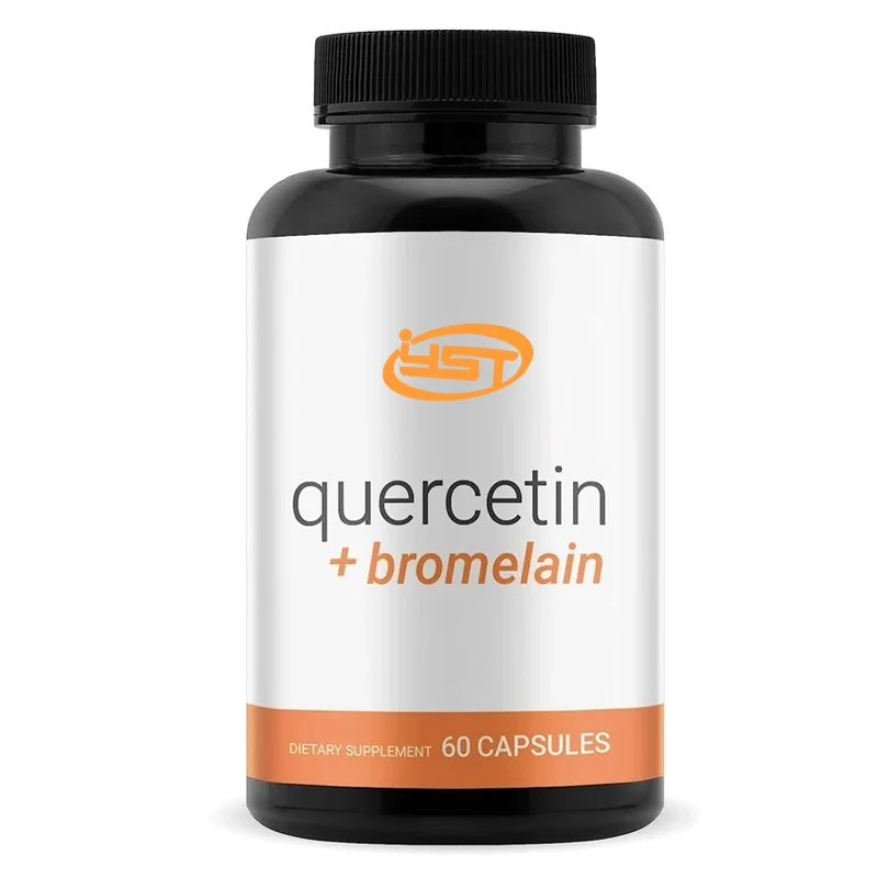 Quercetin 500mg contains high-quality bromelain, high absorption antioxidant, immune support and health 60 capsules