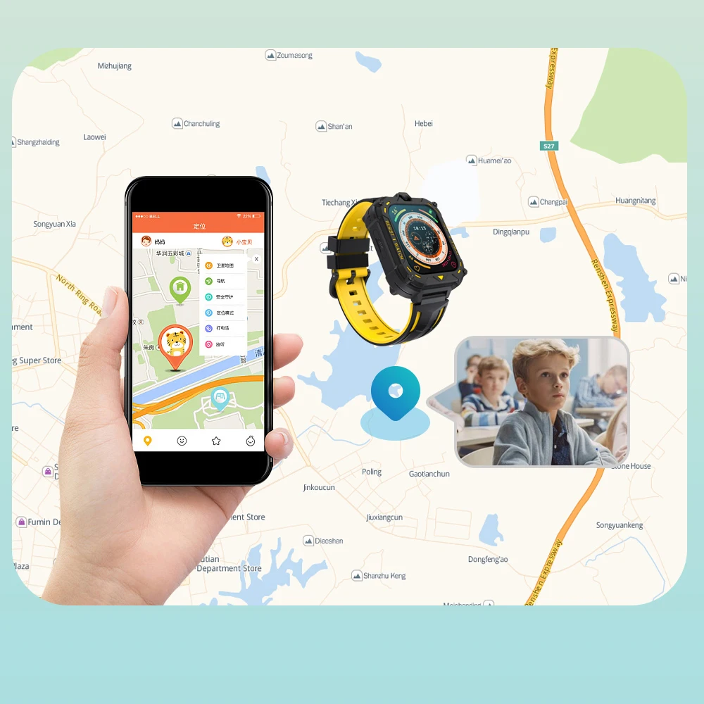VALDUS VK39 4G 키즈 스마트워치 GPS SOS 영상통화 WIFI SIM 카드 0.08M픽셀 카메라 대화면 2025 신형 4G 어린이 선물용 시계 썸네일 3