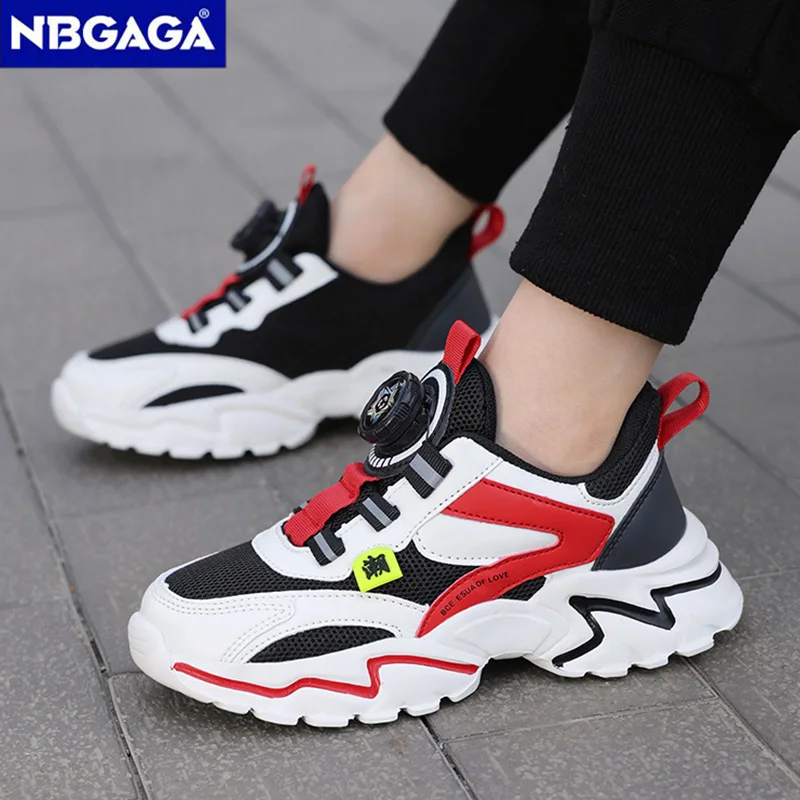 Kids Shoes Boys Running Sport Shoes Trainer Sneakers Big Children Breathable Mesh School Shoe Soft Sole Casual Walking Tenis