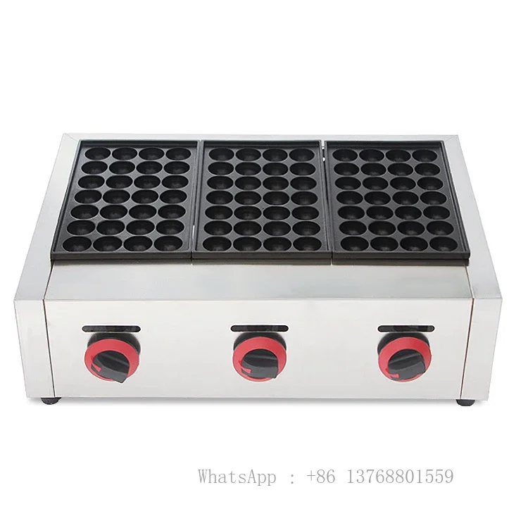 Máquina de gas comercial Deutstandard, máquina Takoyaki, plancha Takoyaki con CE