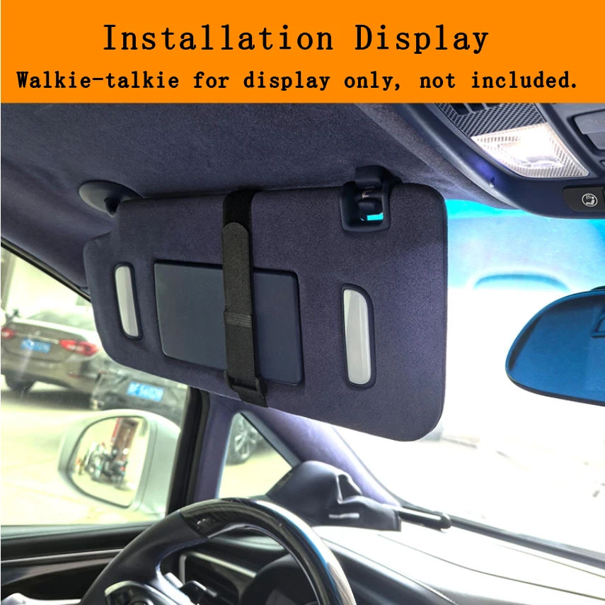 Walkie-Talkie-Halterung für die Sonnenblende im Auto, multifunktionale Schnellverschluss-Halterung mit verstellbarem Gurt, Halterung für Mikrofon. – Detail 10