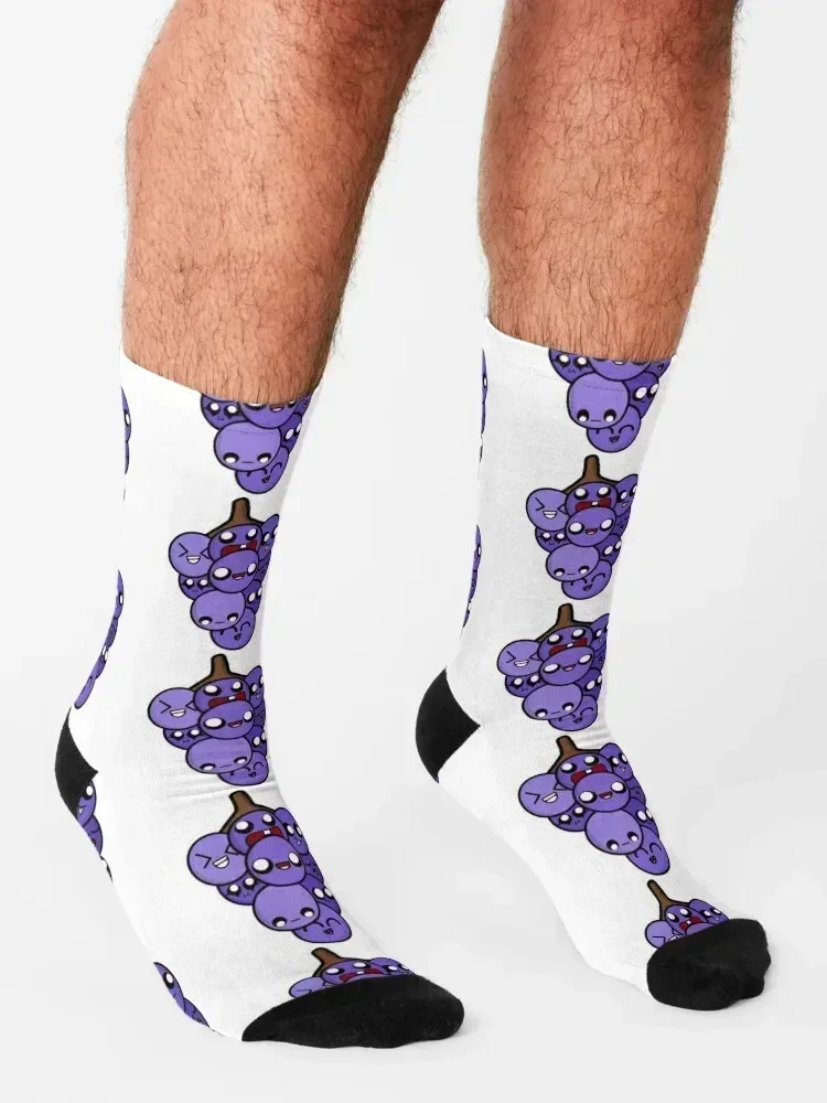 Cute Cartoon Grape | Gift for Foodies and Food Lovers Socks kids Run floral Woman Socks Men's