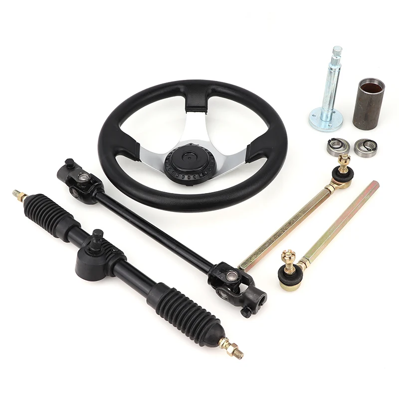 

Комплект рулевого колеса 320 мм/420 мм для 110 см3 Go Karting своими руками рулевой стержень стойка регулируемый вал рулевые костяшки запасные части