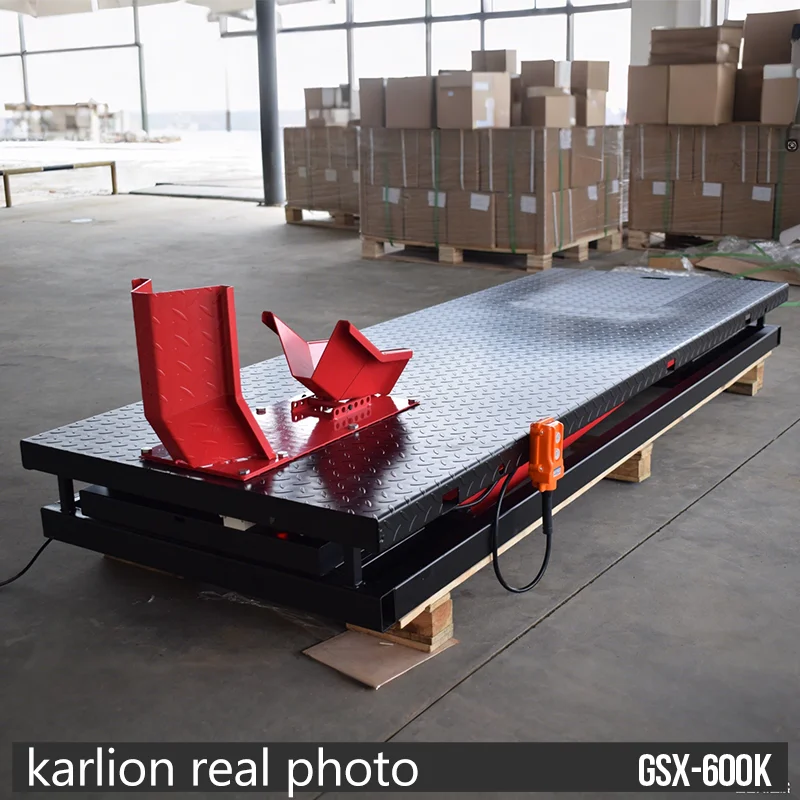 For KARLION CE Certified GSX-600K Hydraulic Motorcycle Lift with Scissor Design Heavy Duty for ATV/UTV 600KG Capacity Made in Ch