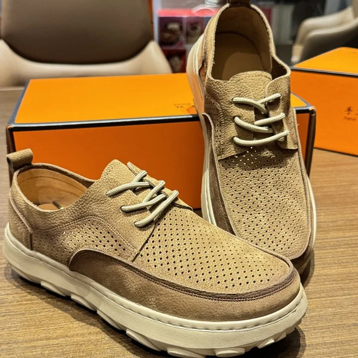 

Летняя мужская повседневная кожаная обувь с широкой головой, мужские сандалии, дышащая обувь в стиле ретро из мягкой кожи на мягкой подошве