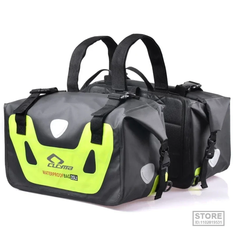 

Motorcycle Side Box Bags Reflective Strip Duffel Waterproof Saddle Outdoor Riding Equipment