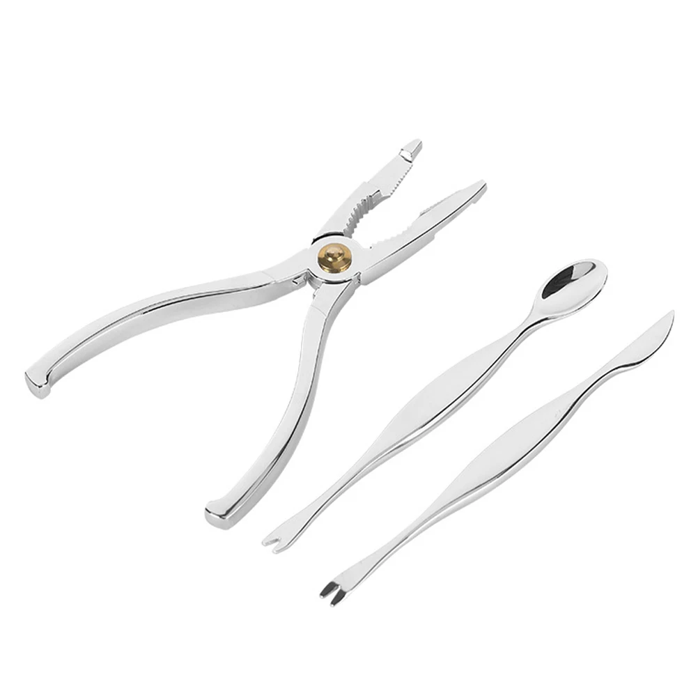 

3pcs Crab Opener Kitchen Peeling Tools Eating Spoon Seafood Supplies Stainless Steel Premium Quality Anti Skid