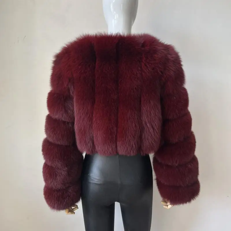 2023 New Short Style Real Fox Fur Coat Winter Woman Natural Warm Fashion Luxury