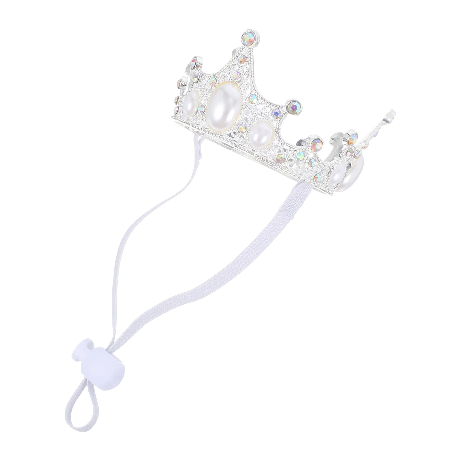 

Pet Crown Headband Silver Adjustable Dog Cat Headdress Birthday Wedding Party Decoration Puppy Photo Prop Accessory
