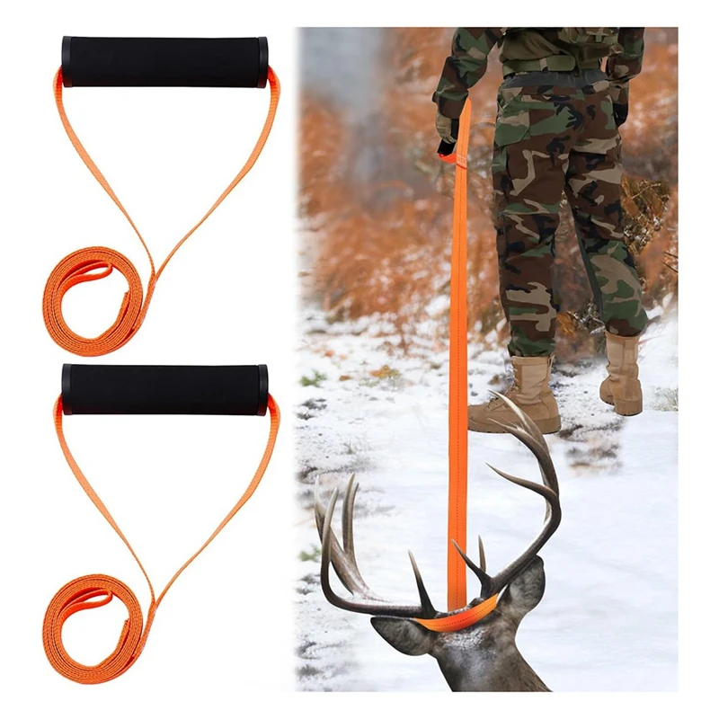 4.9Ft Deer Drag Orange Harness Deer Tow Rope Deer Drag And Harness Deer Puller Deer Hunting Replacement Parts Accessories