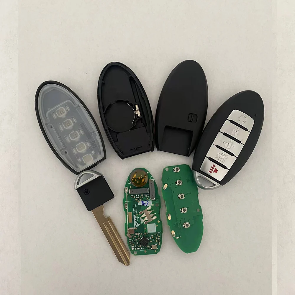 NHkey KR5TXN4 S180144507 para Nissan Rouge 2019 2020 2021 Kicks 433Mhz 4A HITAG AES NCF29A1M 285E3-6RR7A Smart 5 Button Key