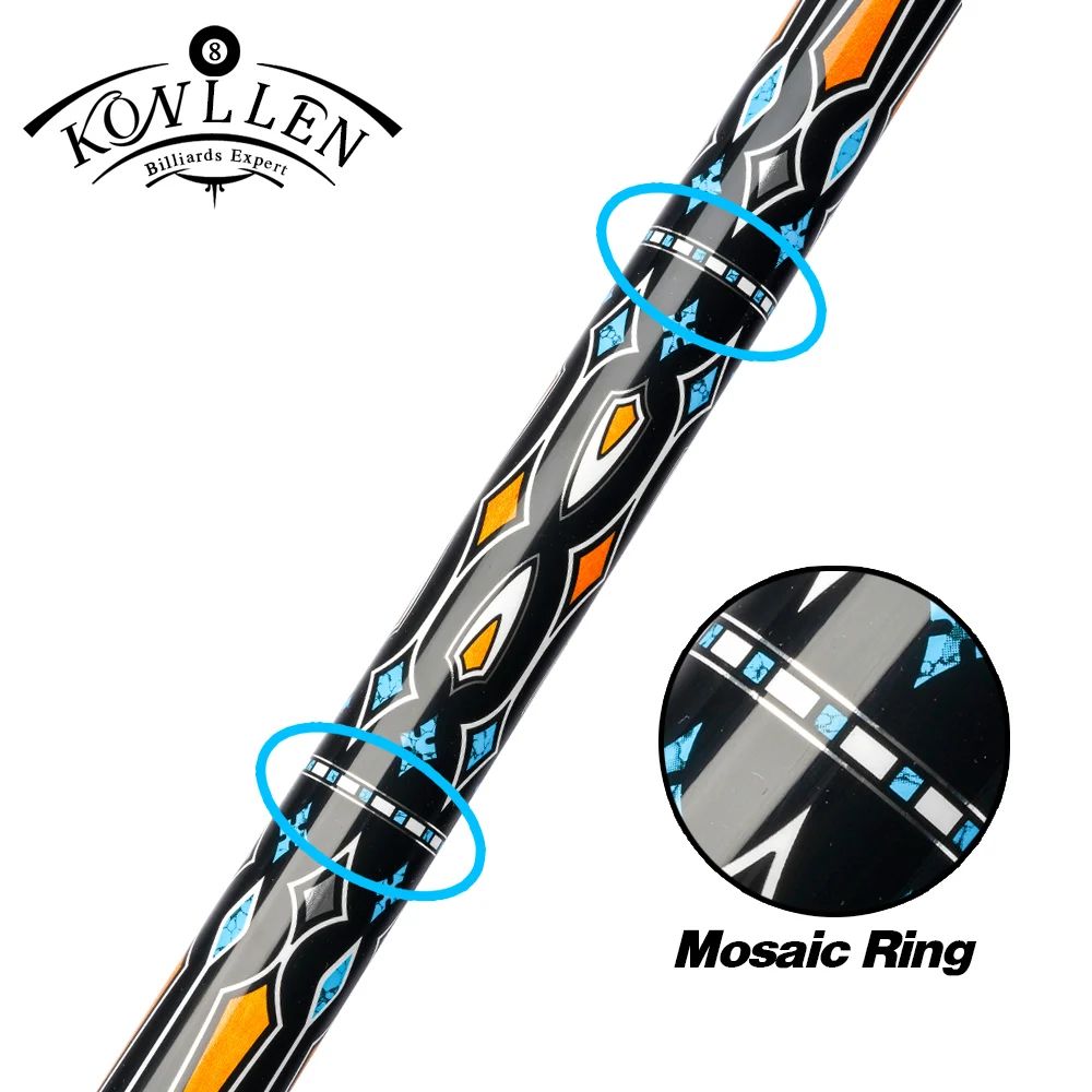 KONLLEN Carbon 3 Cushion Billiard Cue Carbon Fiber Cues 12mm 142cm Radial Pin Joint Professional Korea Libre Cues 3 Cushion Cues