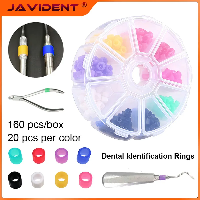 100Pcs/Box Dental Silicone Instrument Color Code Rings Optional Color Instrument Coloring Code Circle Autoclavable Oral Care