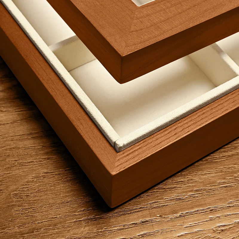 Oirlv Wooden Jewelry Box Jewelry Necklace Ring Box Watch Organizer High-end Pendant Jewelry Case Earring Jewelry Organizer Box