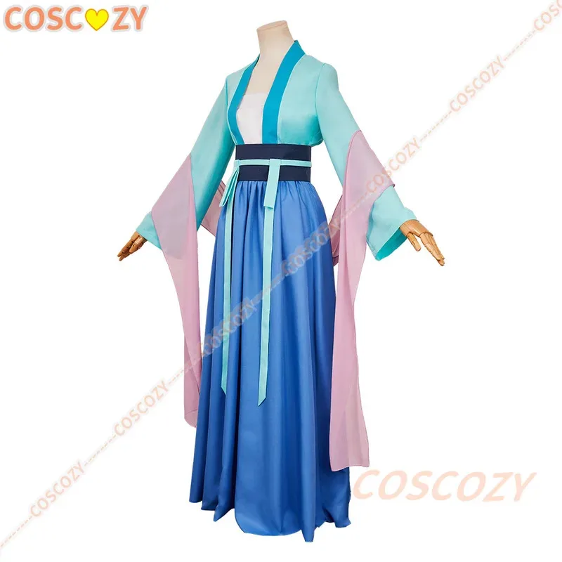 

qq273 аниме «Дневники аптекартии» Maomao, карнавальный костюм, парик, женское кимоно в стиле фэнтези, синее платье, пояс, шляпы, пара нарядов