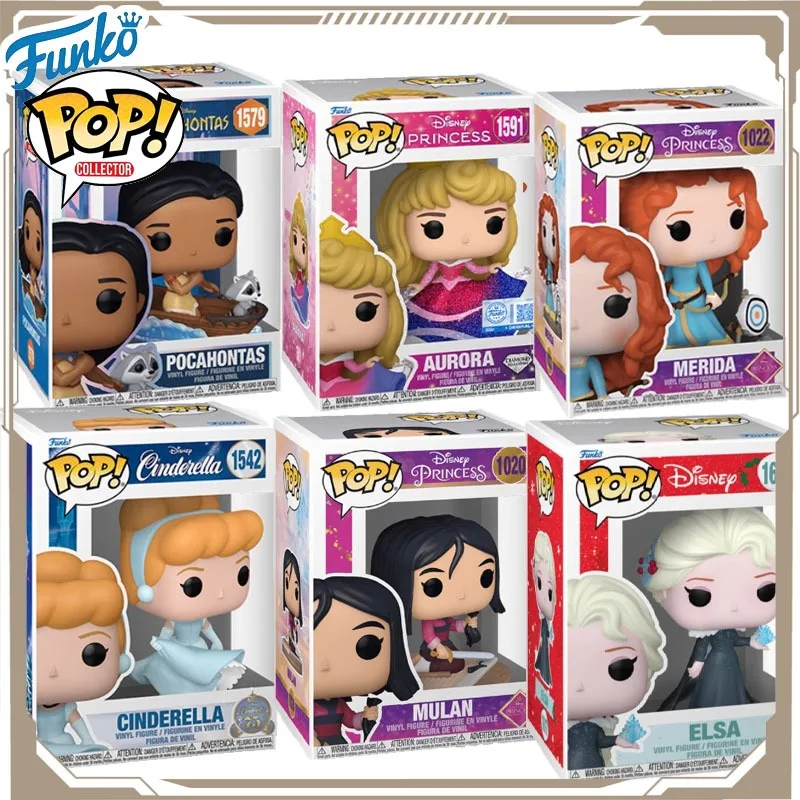 

Funko Pop Original Disney Princess Snow White Elsa Action Figure Toys for Boys Girls Kids Gift Collectible Model Ornaments