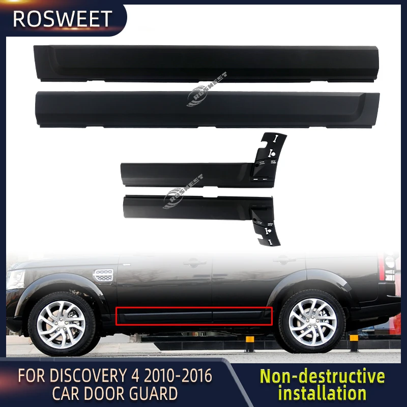 

Car Side Door Protector Guard Black Body Molding Strips Cover Trim For Land Rover Discovery 4 L319 2010-2016 Auto Accessories