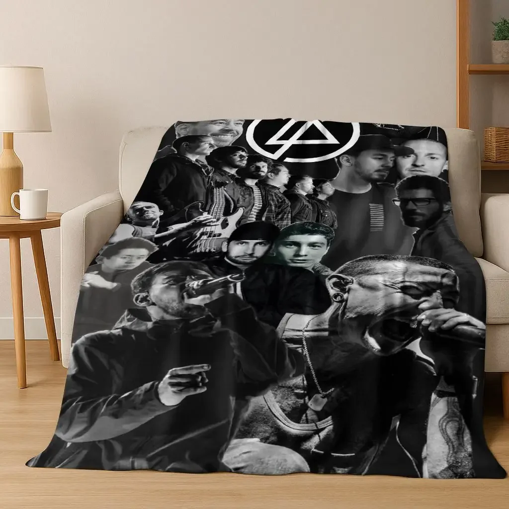 Classic L-Linkin Park Sign Rock Band Art Flannel Blanket,Cozy Soft Throw Blanket for Home Bedroom Bed Sofa Picnic Cover Gift Kid