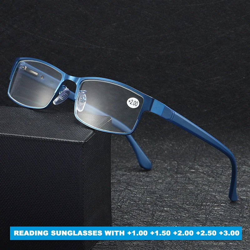 الموضة الكلاسيكية SquareBusiness نظارات للقراءة للرجال TR90 إطار القراء نظارات خفيفة للغاية الراتنج عدسة طول النظر الشيخوخي نظارات الذكور #1